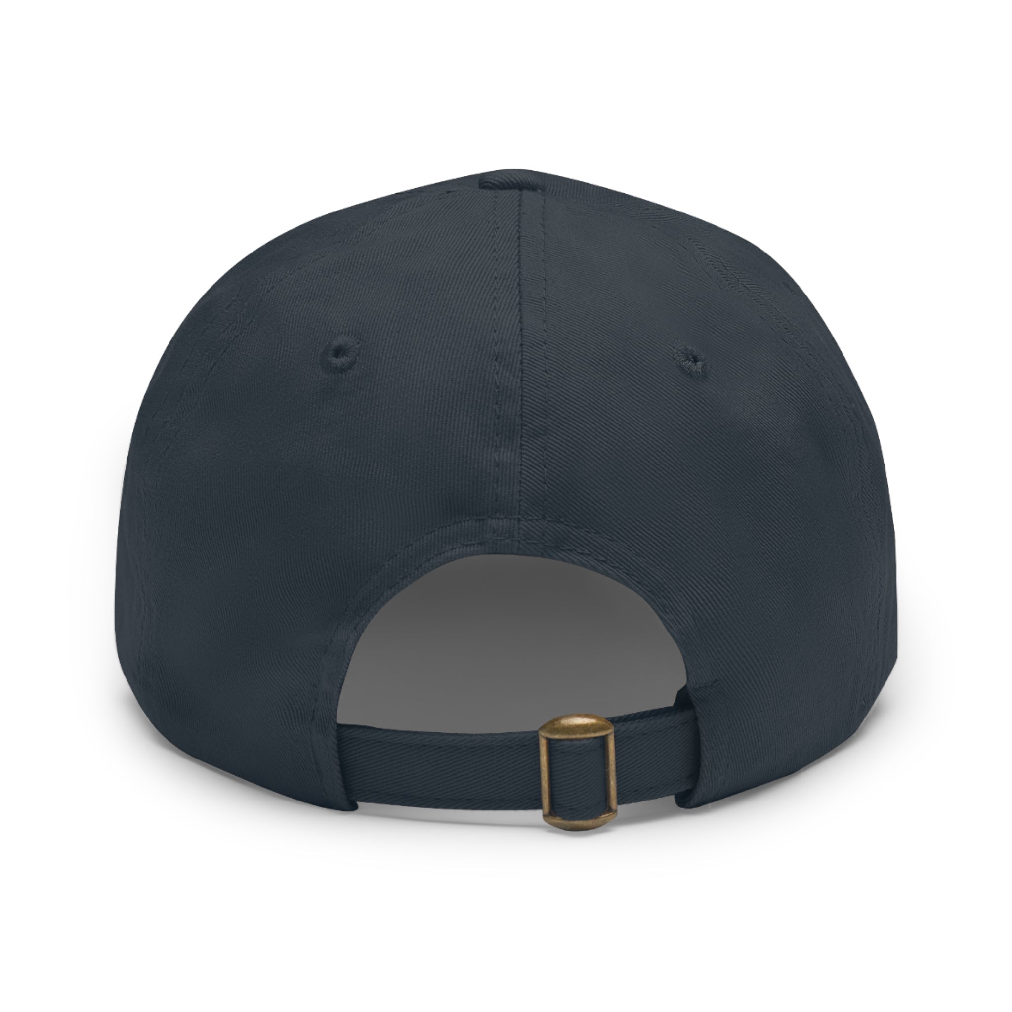 Leather Patch Dad Hat — "Poplar ST Threads" Embroidered Rectangle Cap