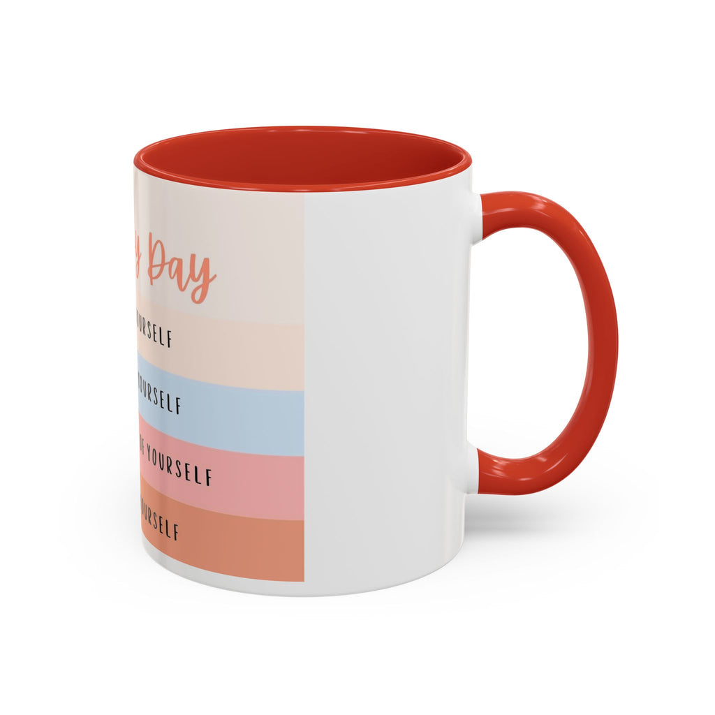 Day By Day Inspirational Coffee Mug — 'Support, Motivate, Think Highly, Pray'
