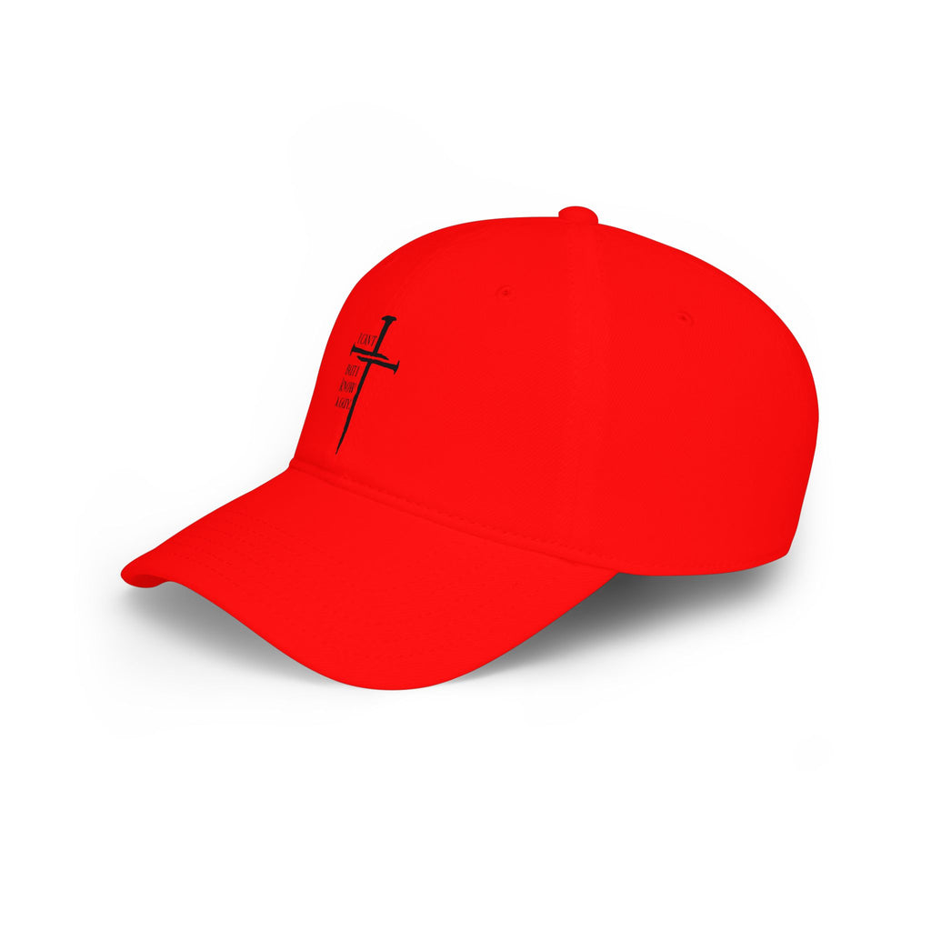 Christian Cross Baseball Cap — "I Am Not a Rock" Minimal Faith Hat