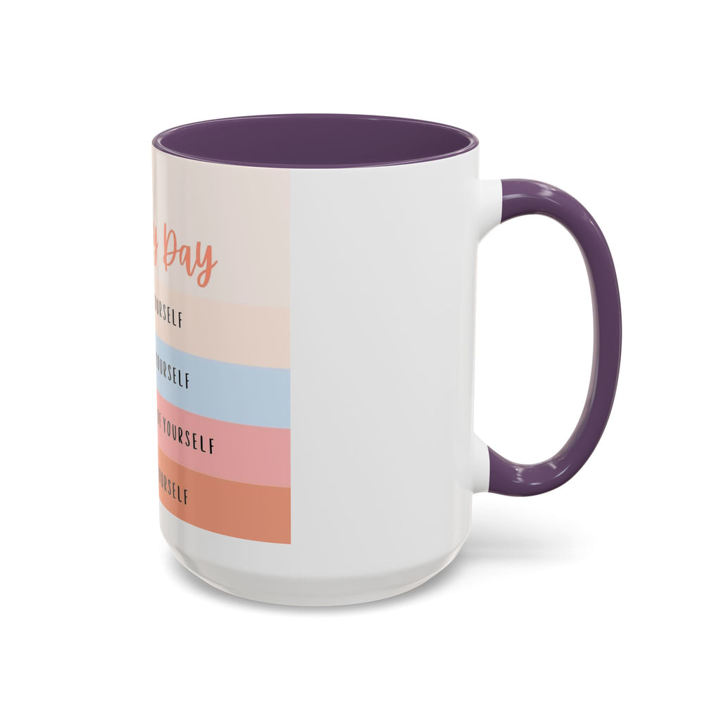 Day By Day Inspirational Coffee Mug — 'Support, Motivate, Think Highly, Pray'