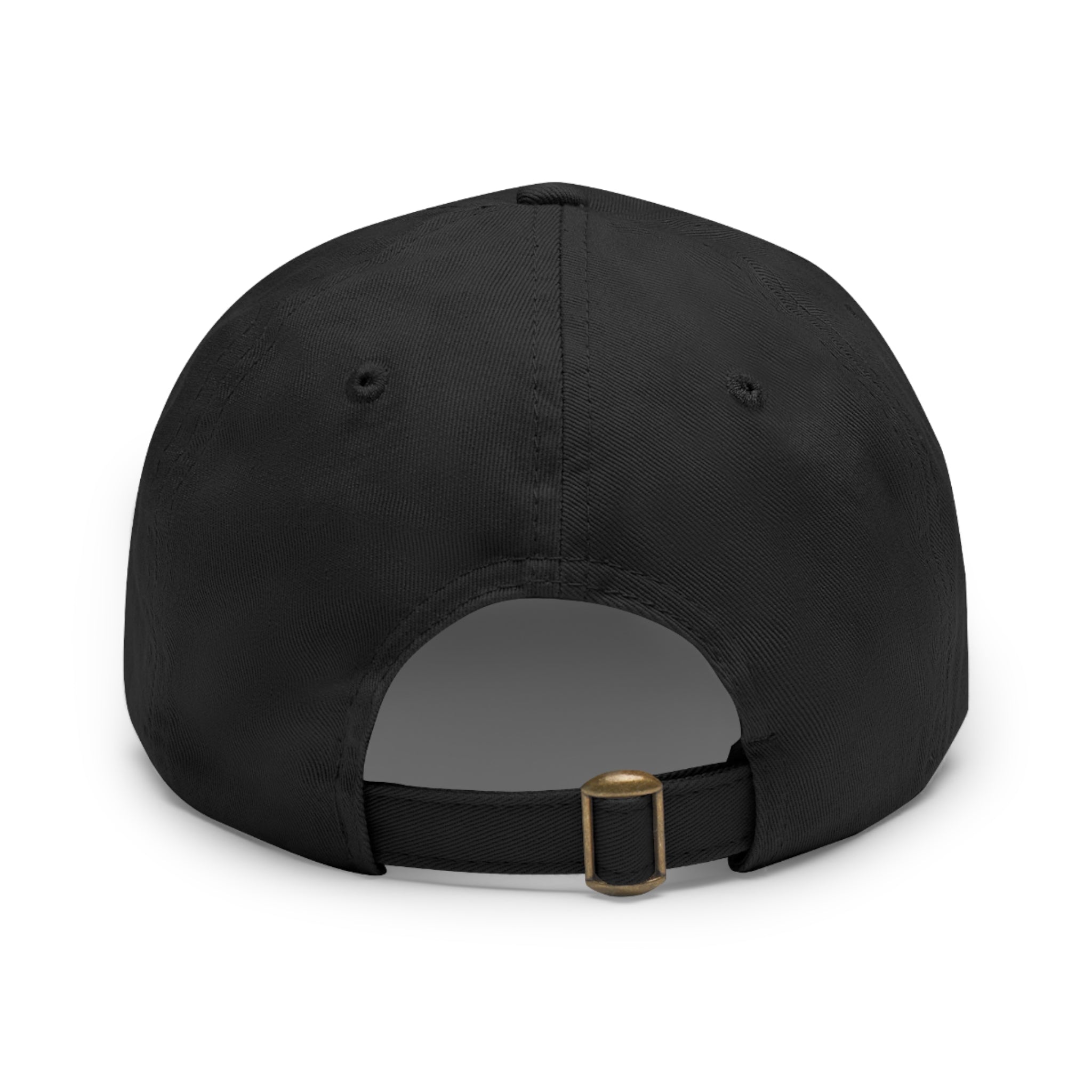 Leather Patch Dad Hat — "Poplar ST Threads" Embroidered Rectangle Cap