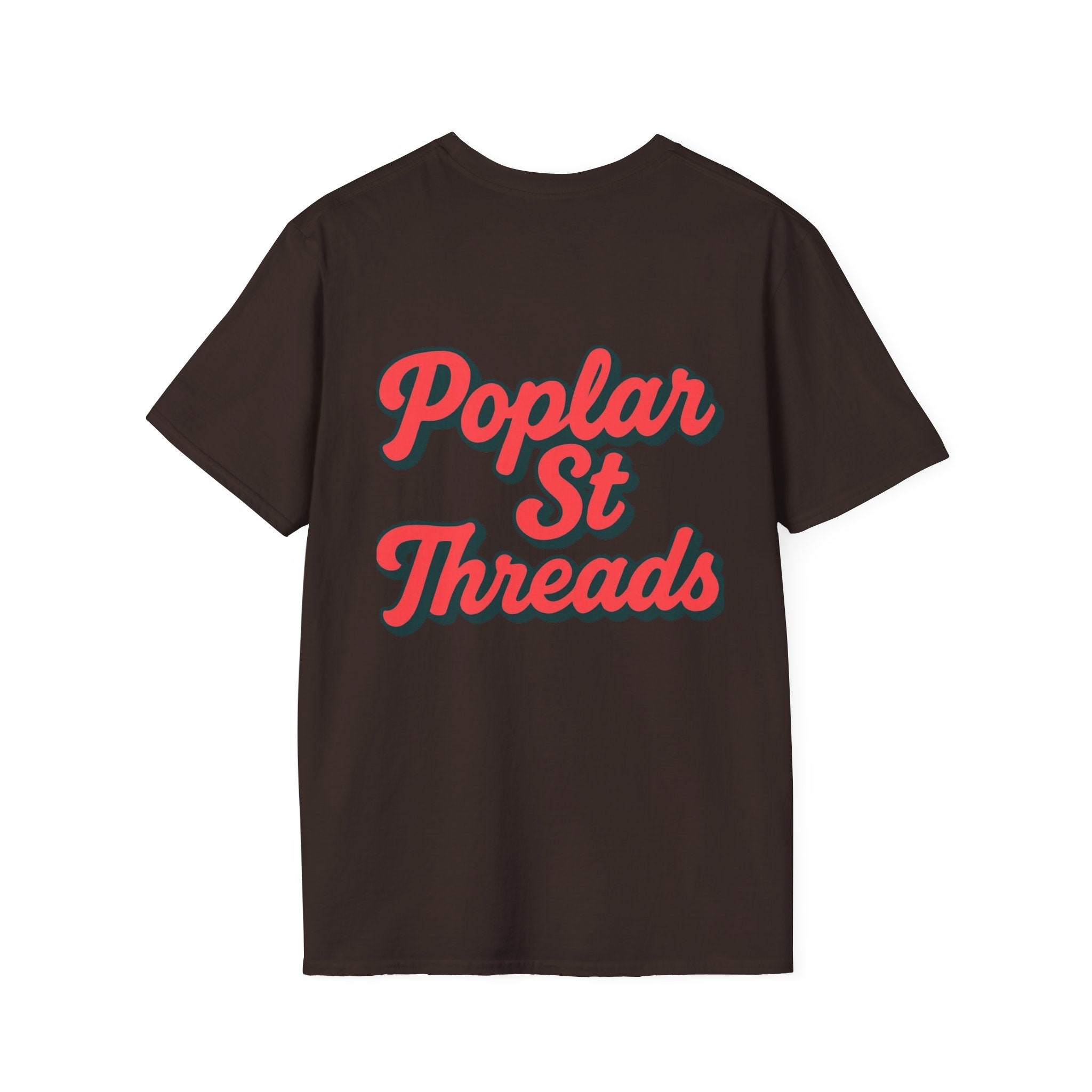 Retro Script T-Shirt — "Poplar St Threads" Graphic Tee