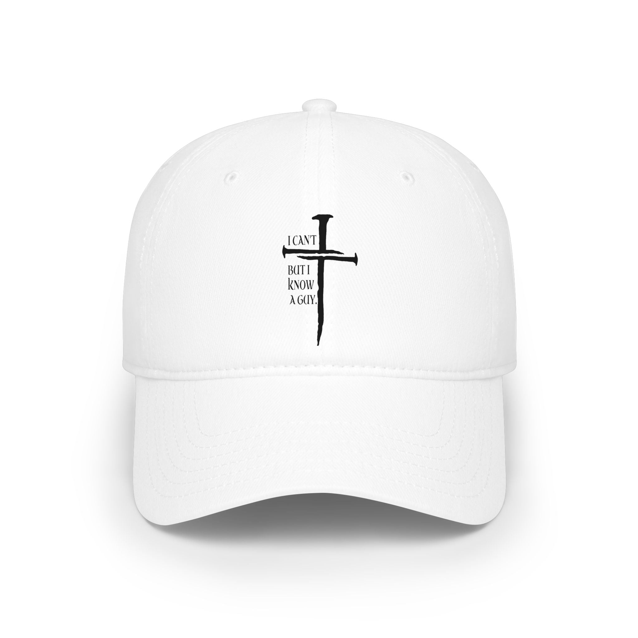 Christian Cross Baseball Cap — "I Am Not a Rock" Minimal Faith Hat