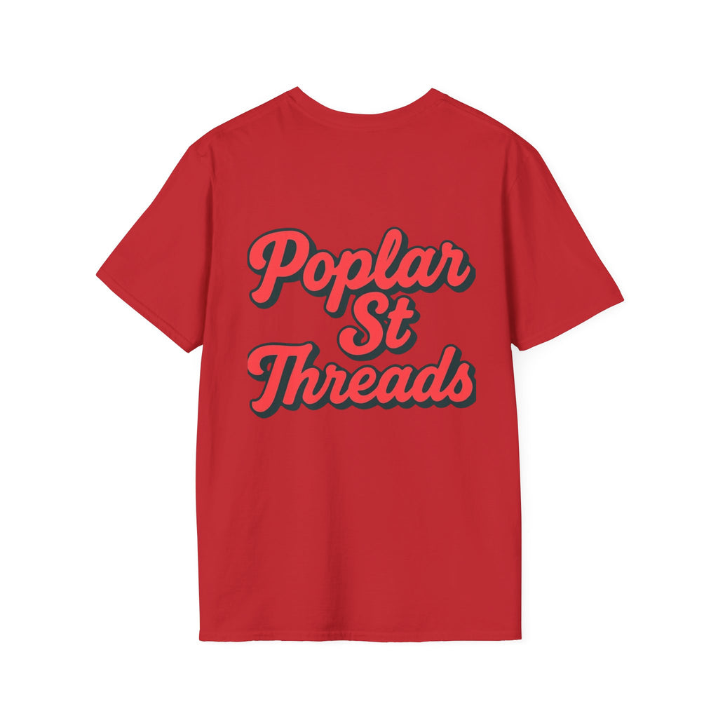 Retro Script T-Shirt — "Poplar St Threads" Graphic Tee