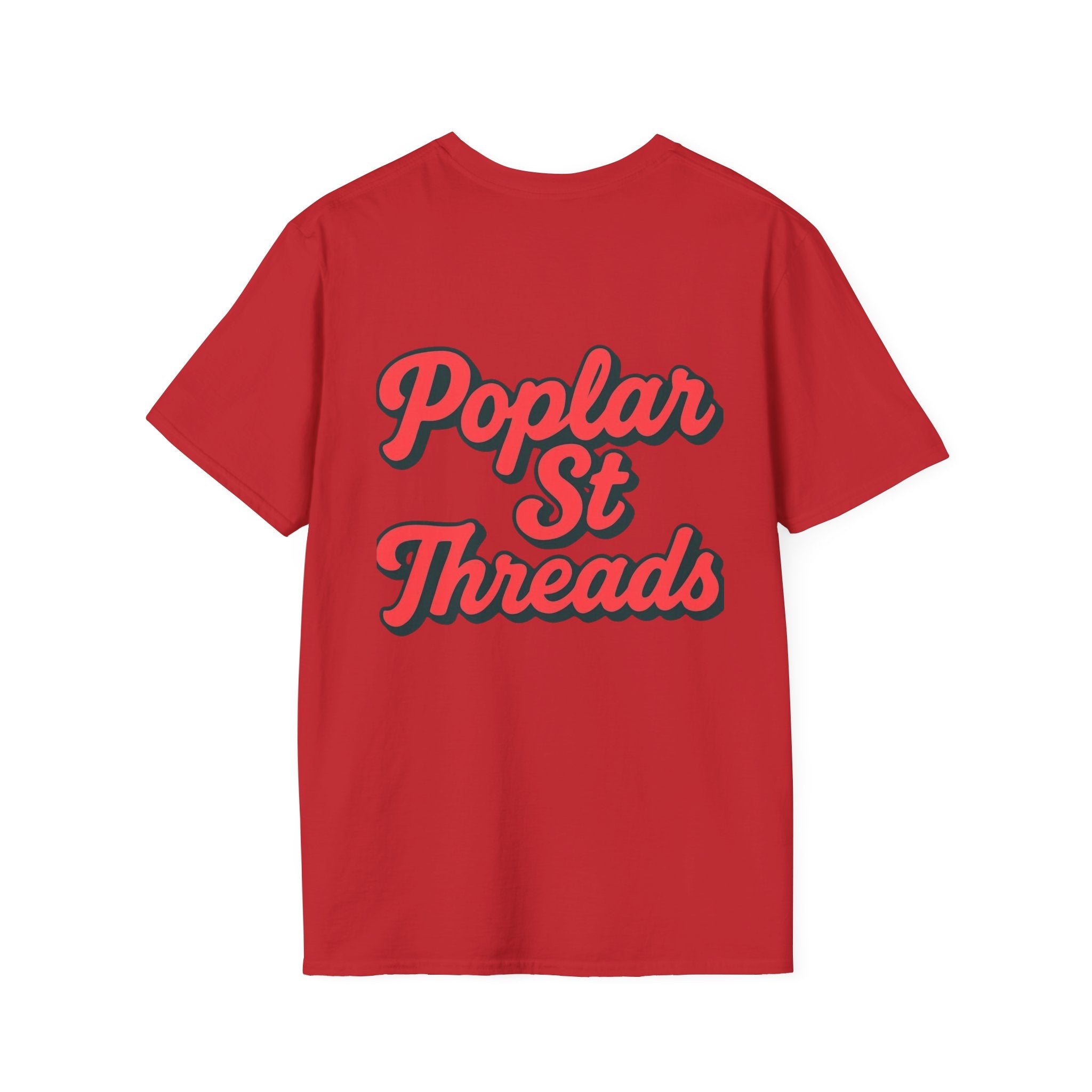 Retro Script T-Shirt — "Poplar St Threads" Graphic Tee