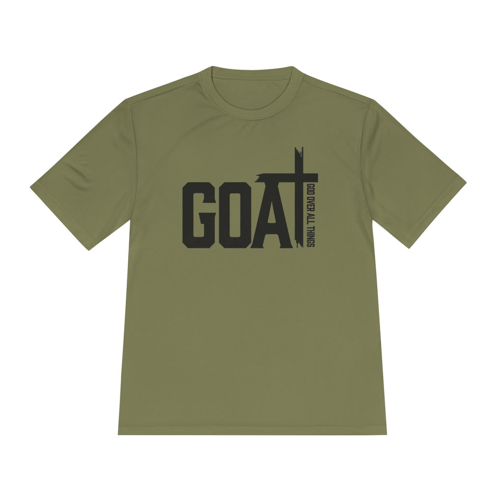 GOAT Cross Athletic Tee — "Greatest of All Time" Faith-Inspired Sports Shirt