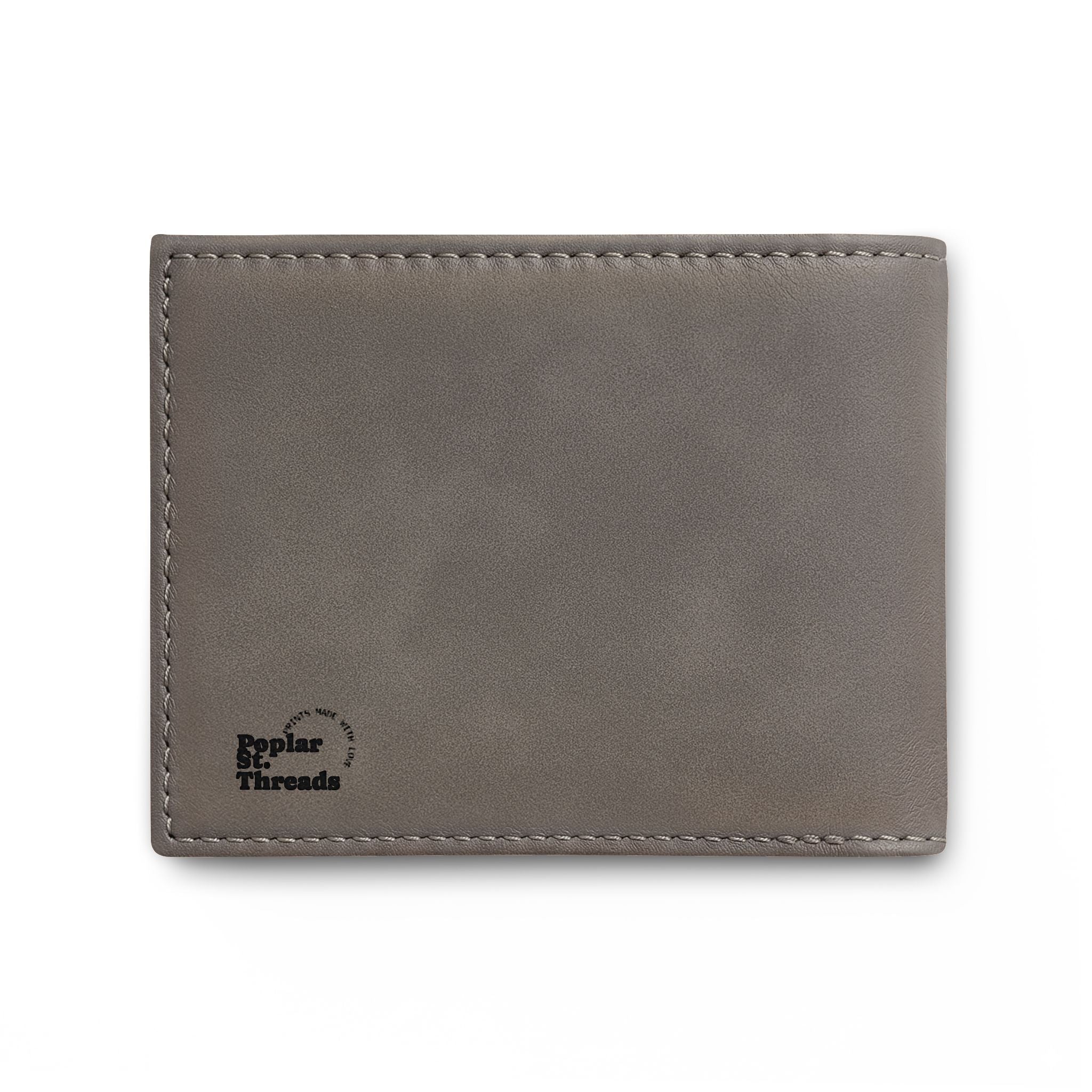 GOAT Leather Bi-Fold Wallet — Slim Flip Wallet with Bold Logo