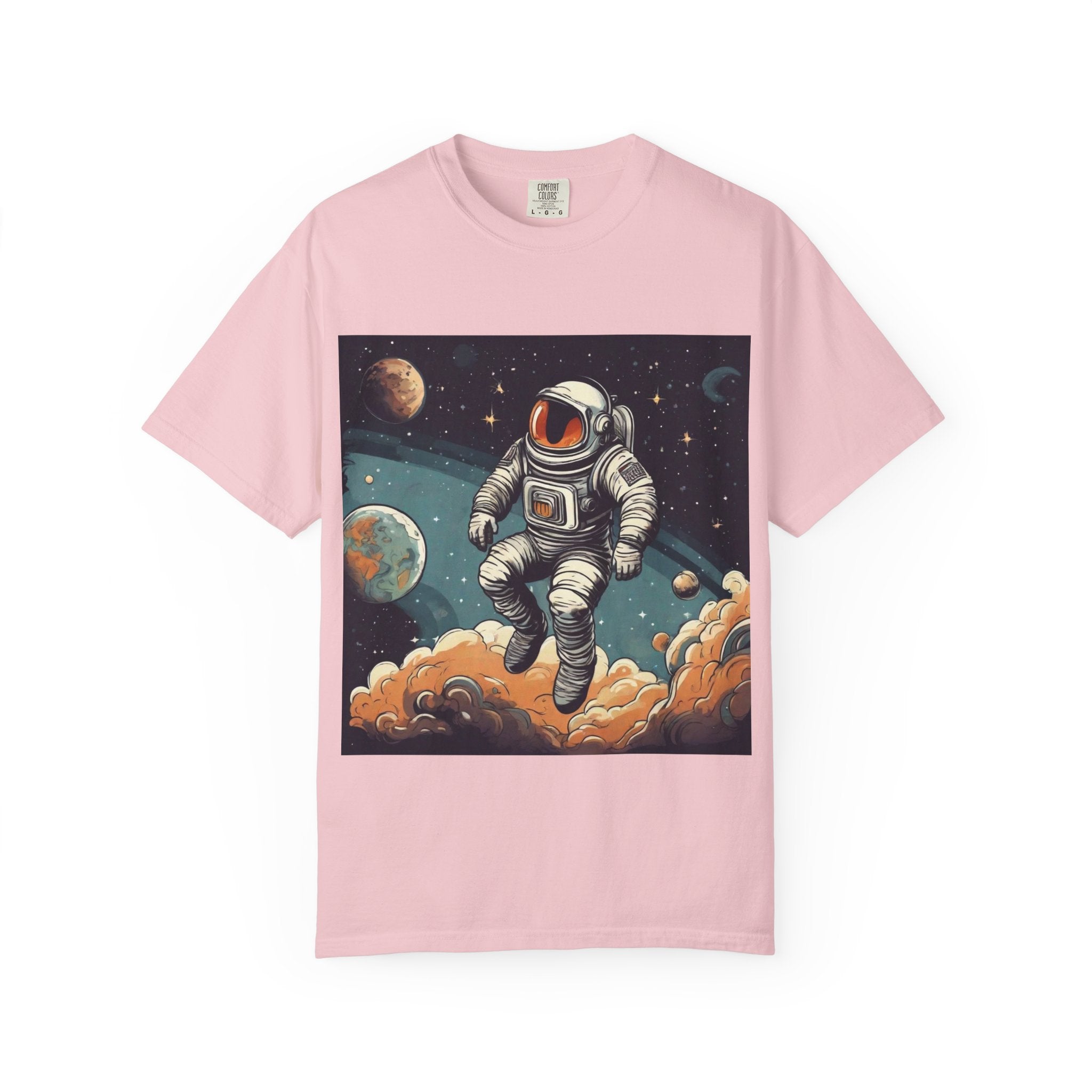 Astronaut Space Art T-Shirt — Vintage Cosmic Explorer Tee