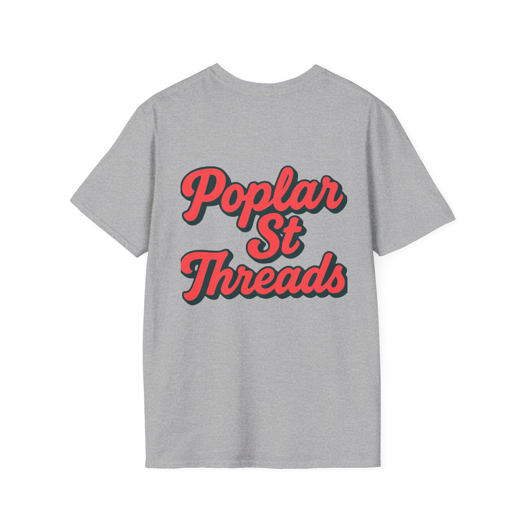 Retro Script T-Shirt — "Poplar St Threads" Graphic Tee
