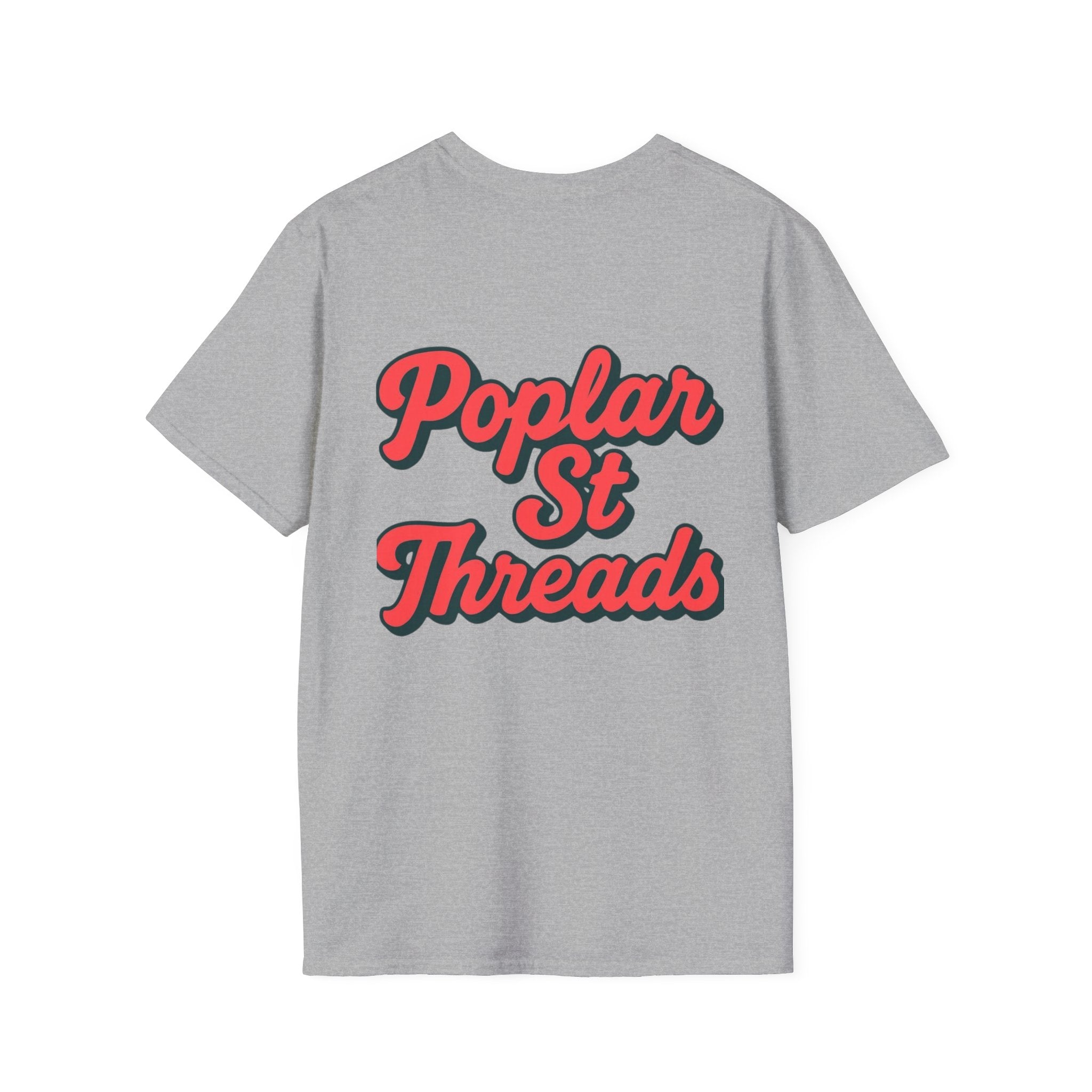 Retro Script T-Shirt — "Poplar St Threads" Graphic Tee
