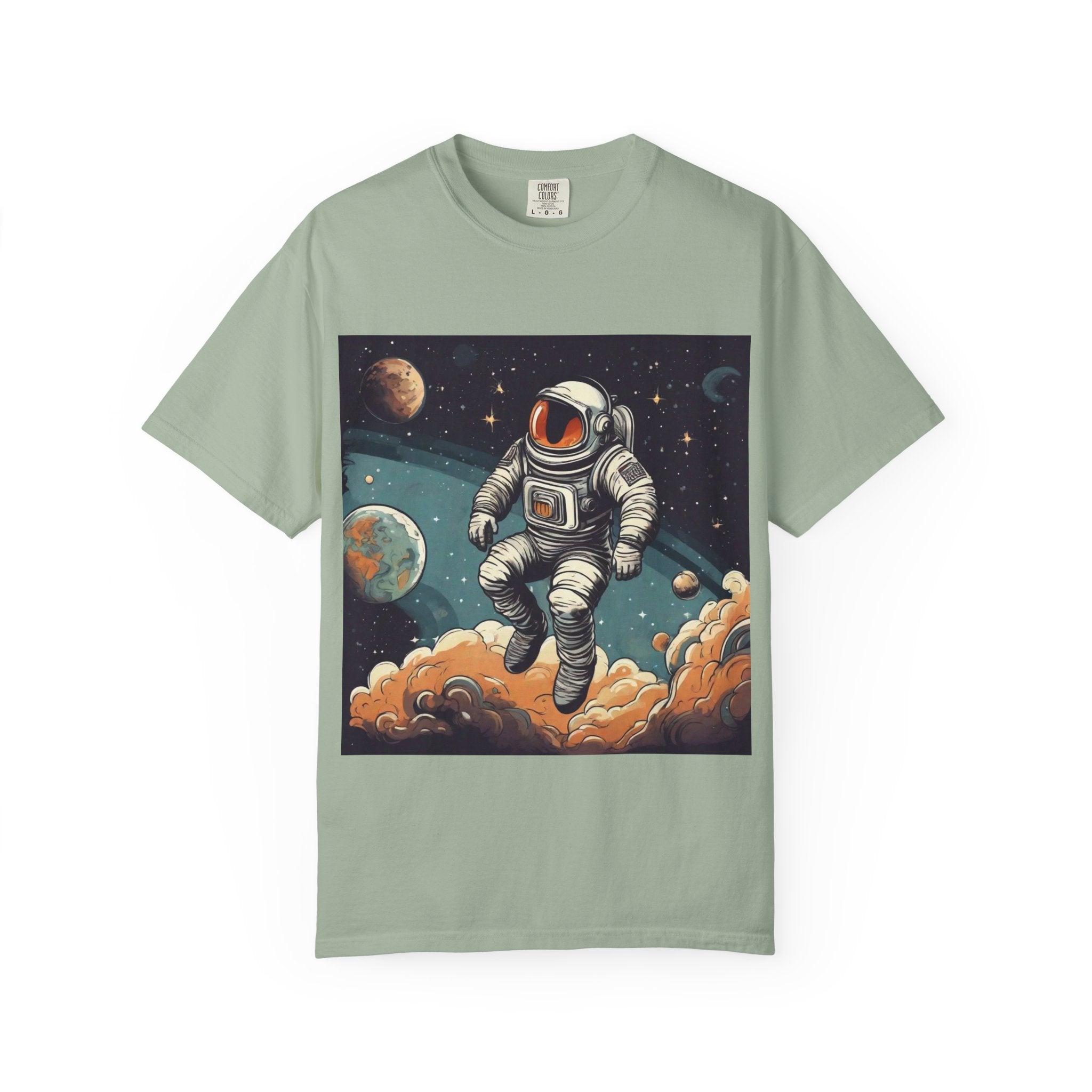 Astronaut Space Art T-Shirt — Vintage Cosmic Explorer Tee