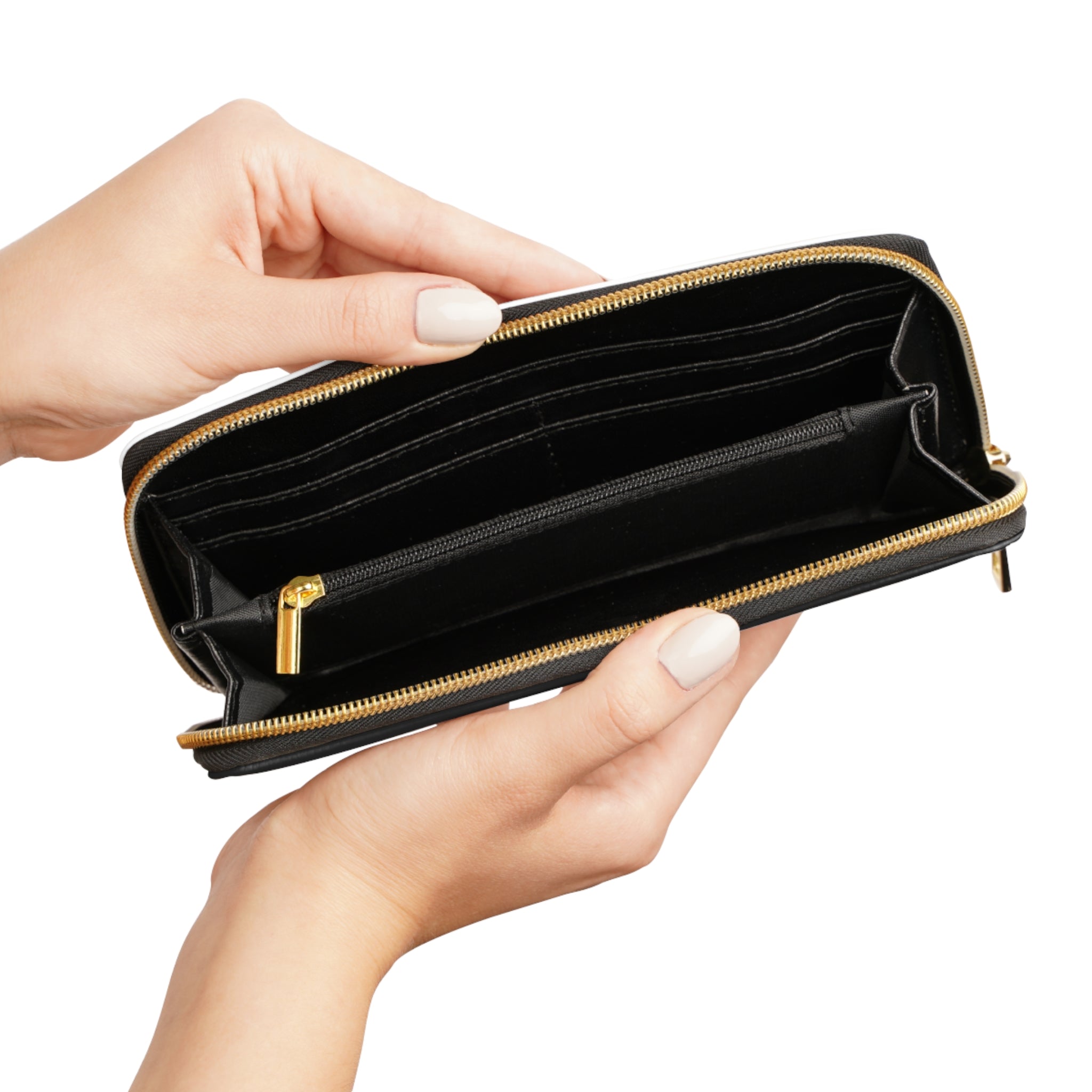 Zipper Wallet — "Be Kind or Shut the F*** Up" Floral Quote Wallet