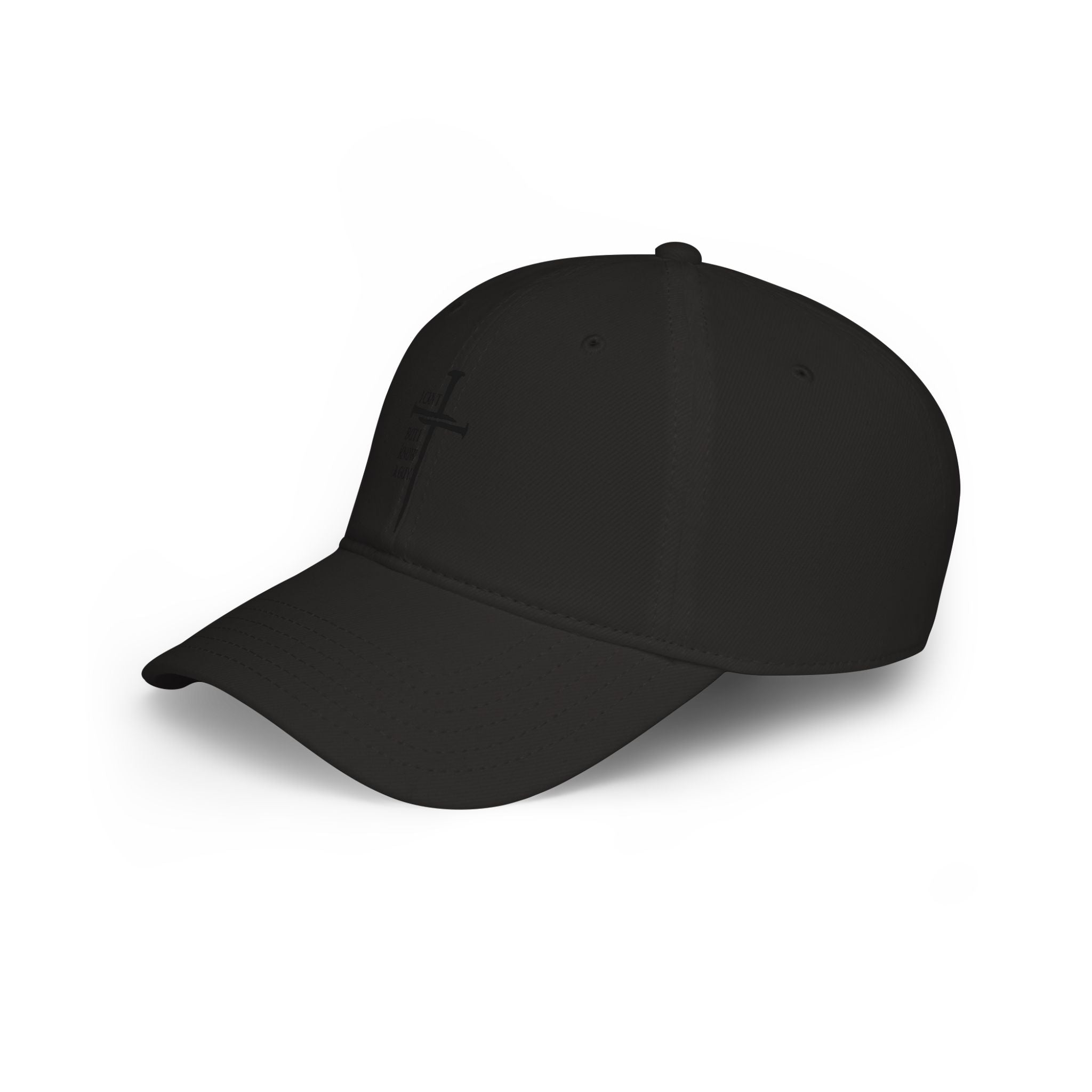 Christian Cross Baseball Cap — "I Am Not a Rock" Minimal Faith Hat