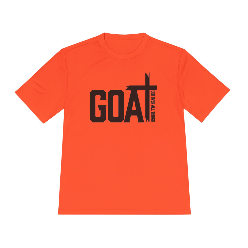 GOAT Cross Athletic Tee — "Greatest of All Time" Faith-Inspired Sports Shirt