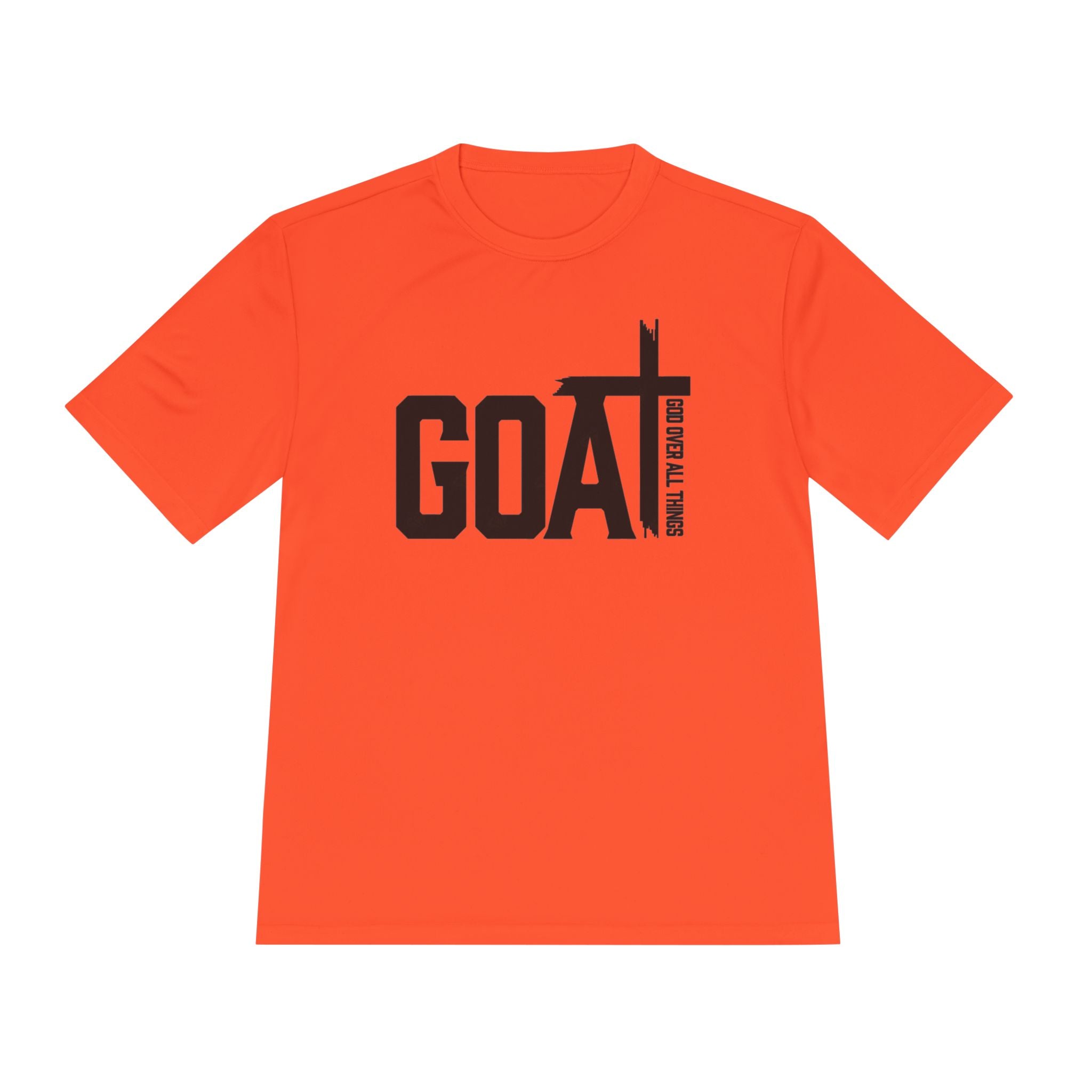 GOAT Cross Athletic Tee — "Greatest of All Time" Faith-Inspired Sports Shirt