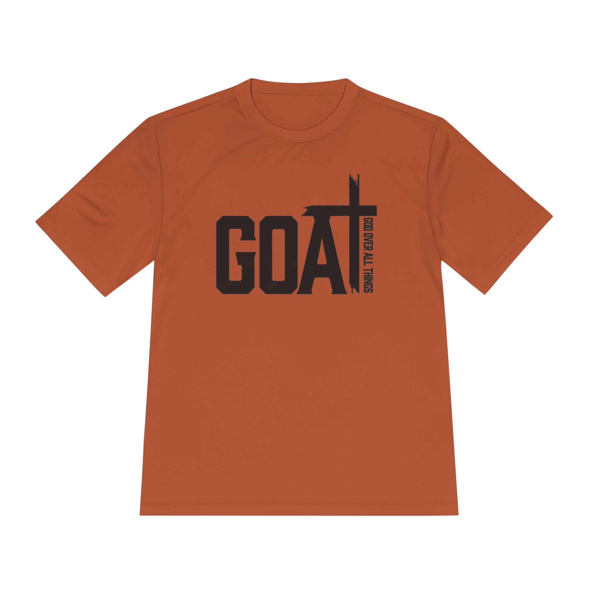 GOAT Cross Athletic Tee — "Greatest of All Time" Faith-Inspired Sports Shirt