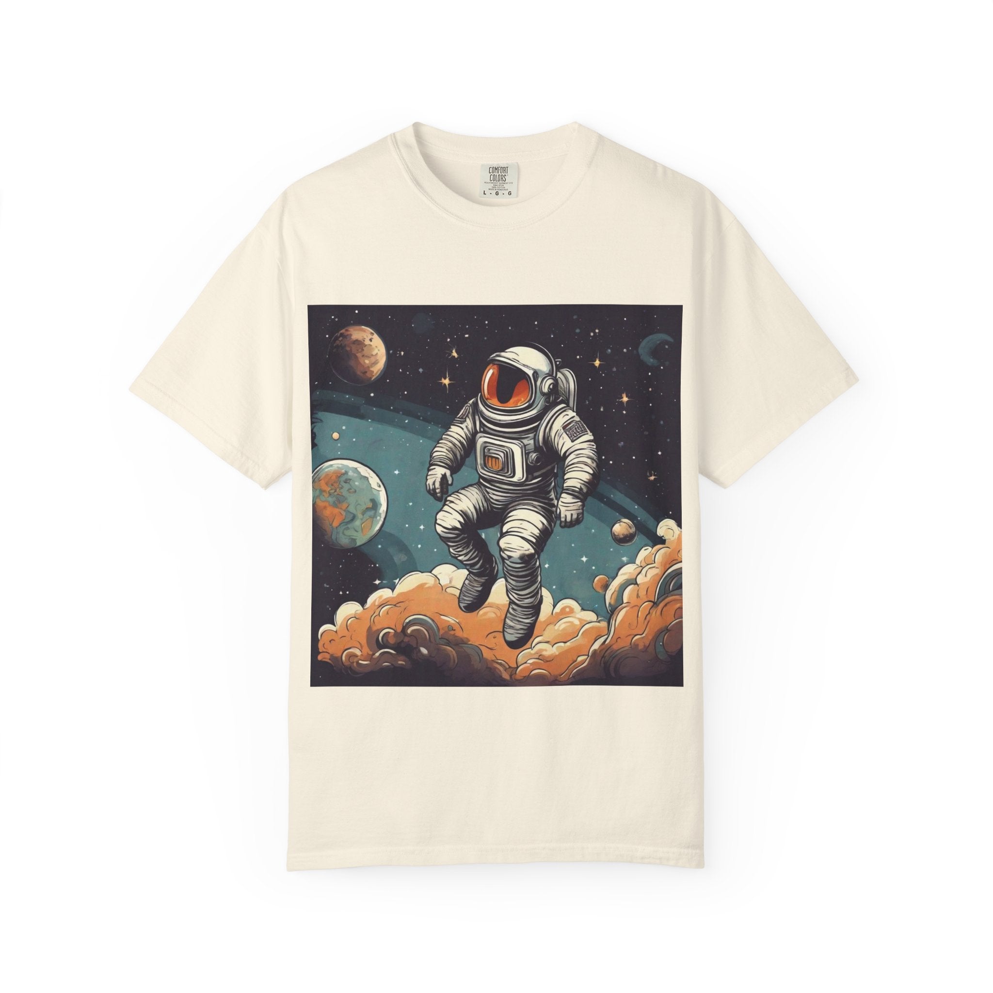 Astronaut Space Art T-Shirt — Vintage Cosmic Explorer Tee