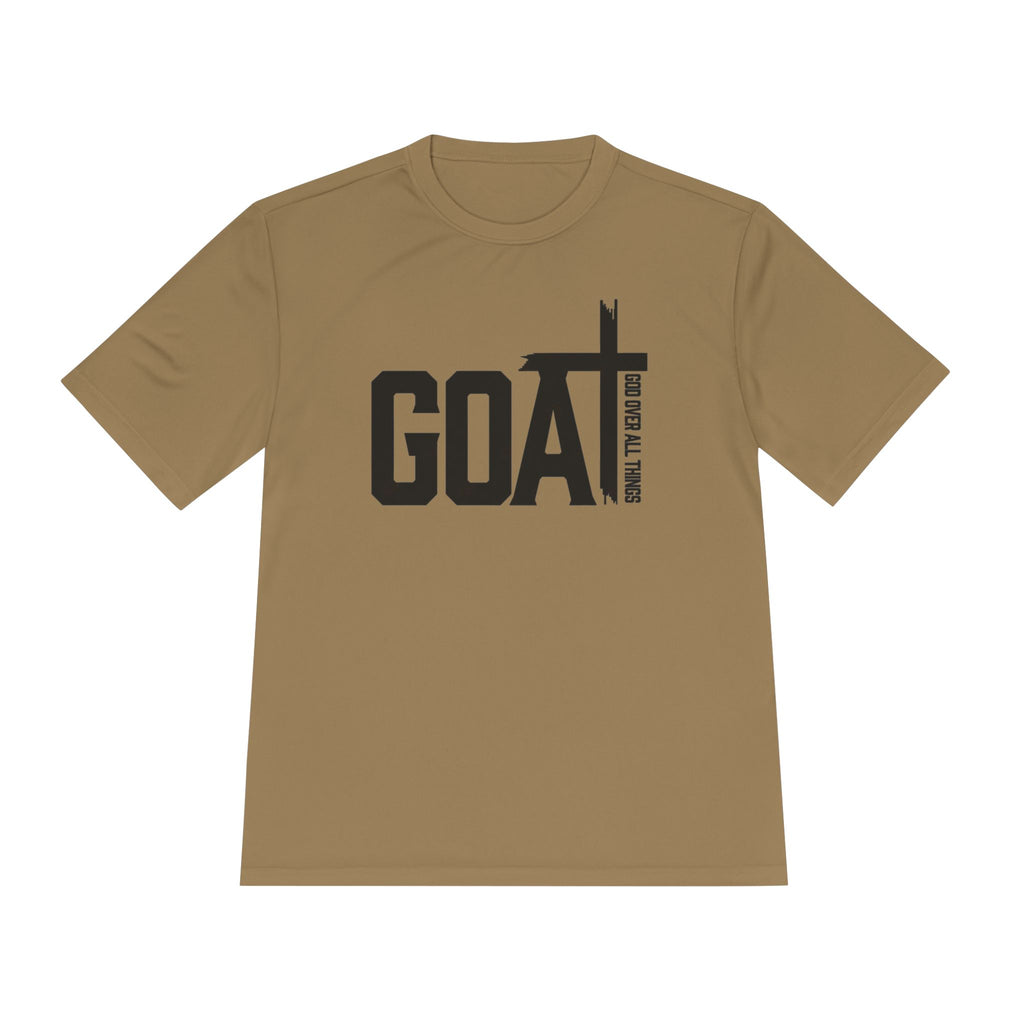 GOAT Cross Athletic Tee — "Greatest of All Time" Faith-Inspired Sports Shirt