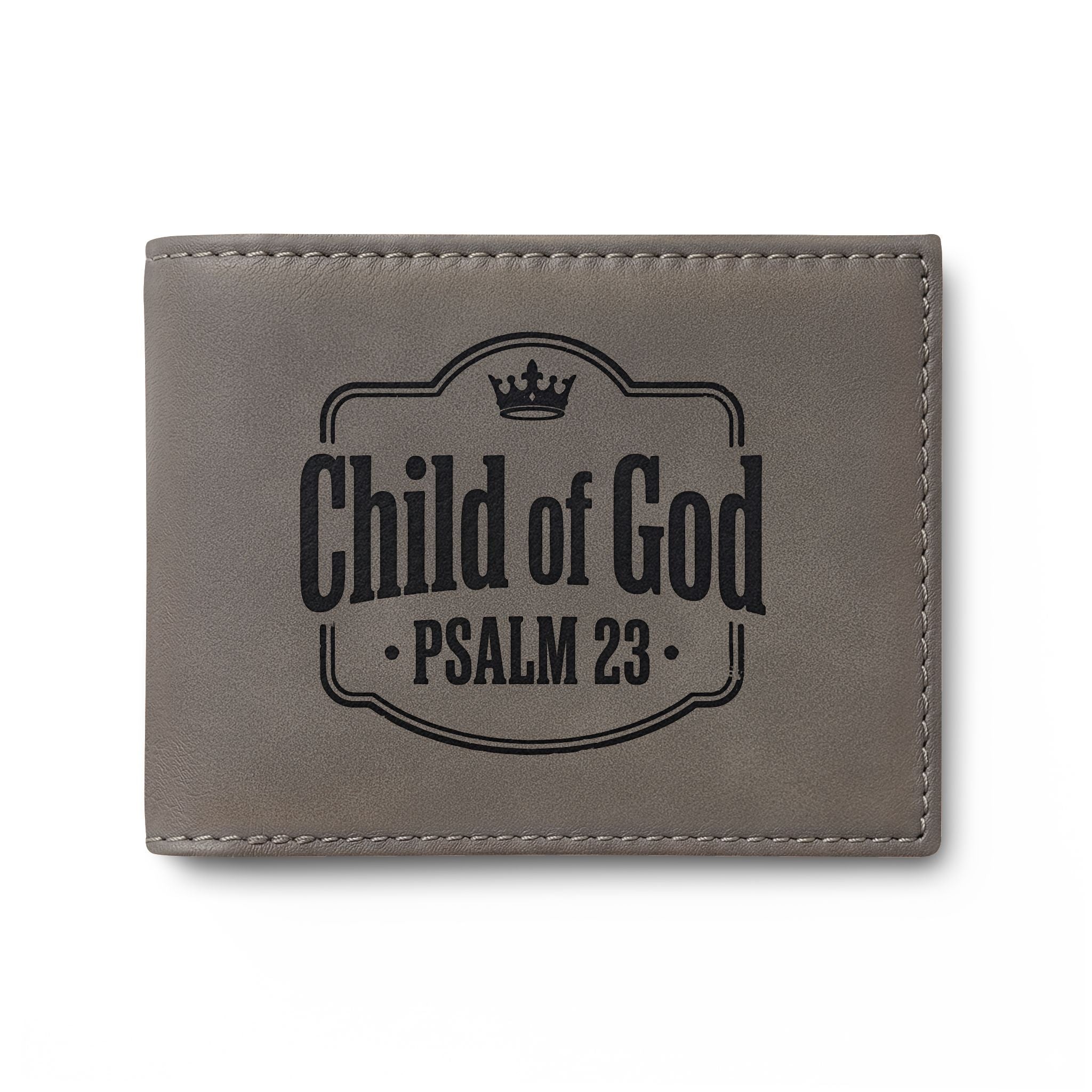 Child of God Bifold Wallet – Psalm 23 Leather Card Wallet
