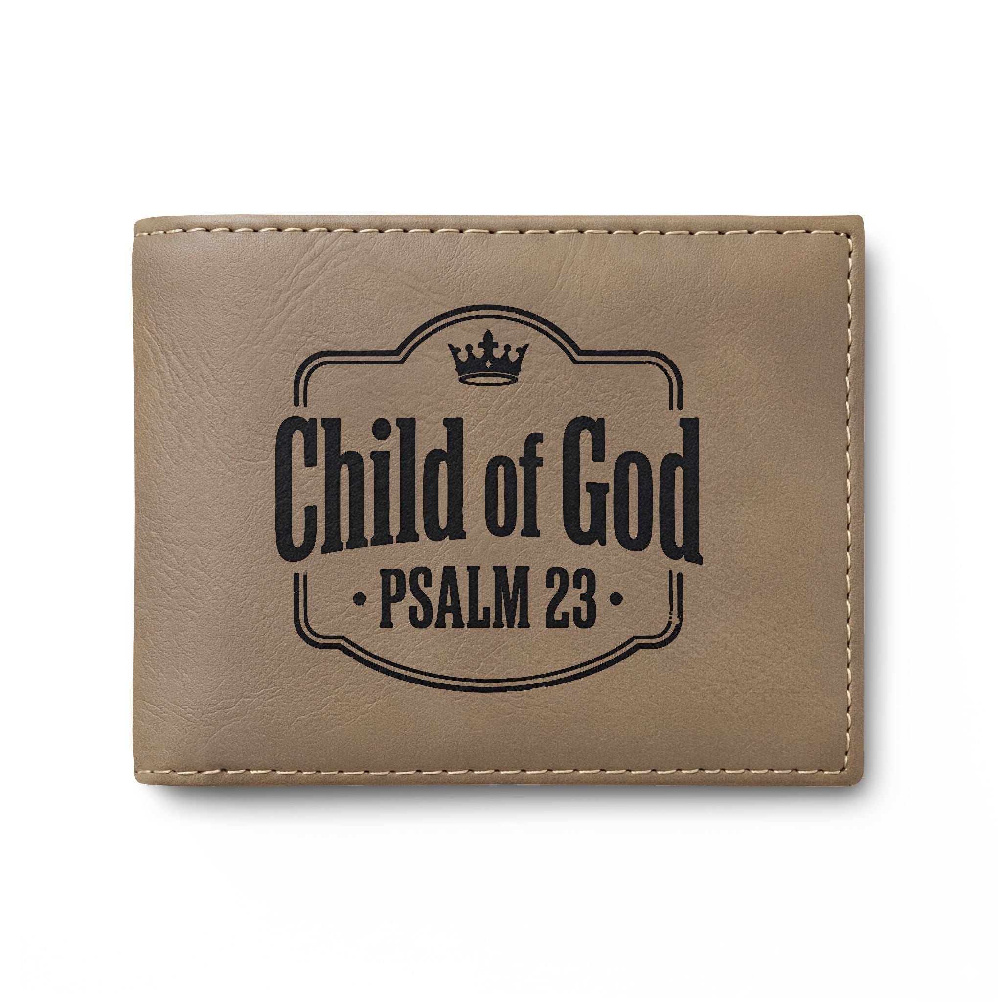 Child of God Bifold Wallet – Psalm 23 Leather Card Wallet