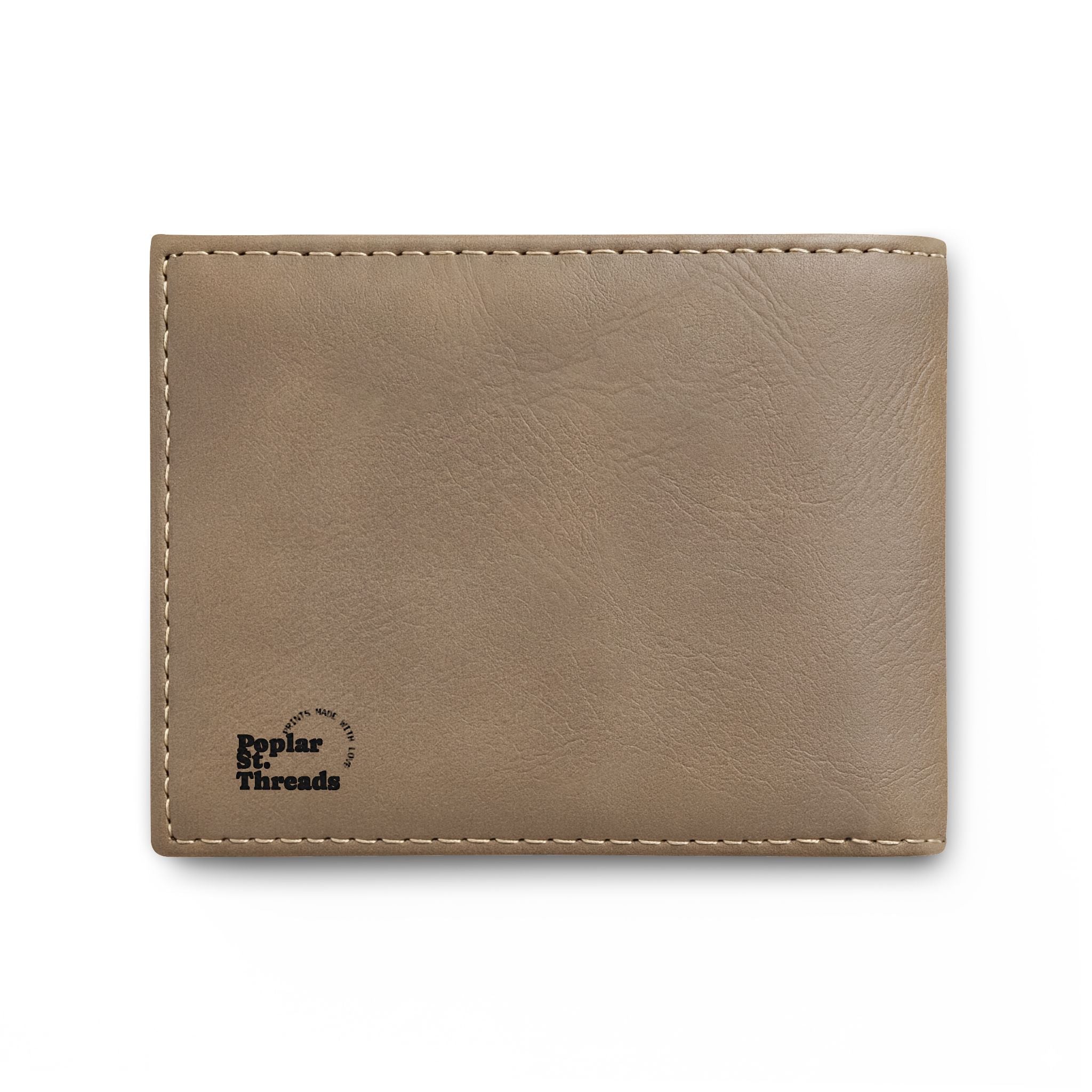 GOAT Leather Bi-Fold Wallet — Slim Flip Wallet with Bold Logo
