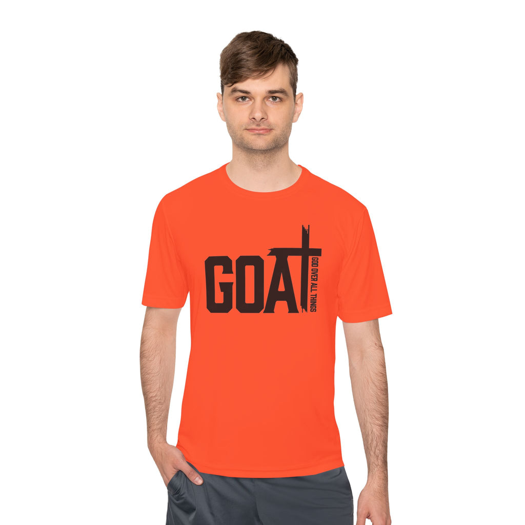 GOAT Cross Athletic Tee — "Greatest of All Time" Faith-Inspired Sports Shirt