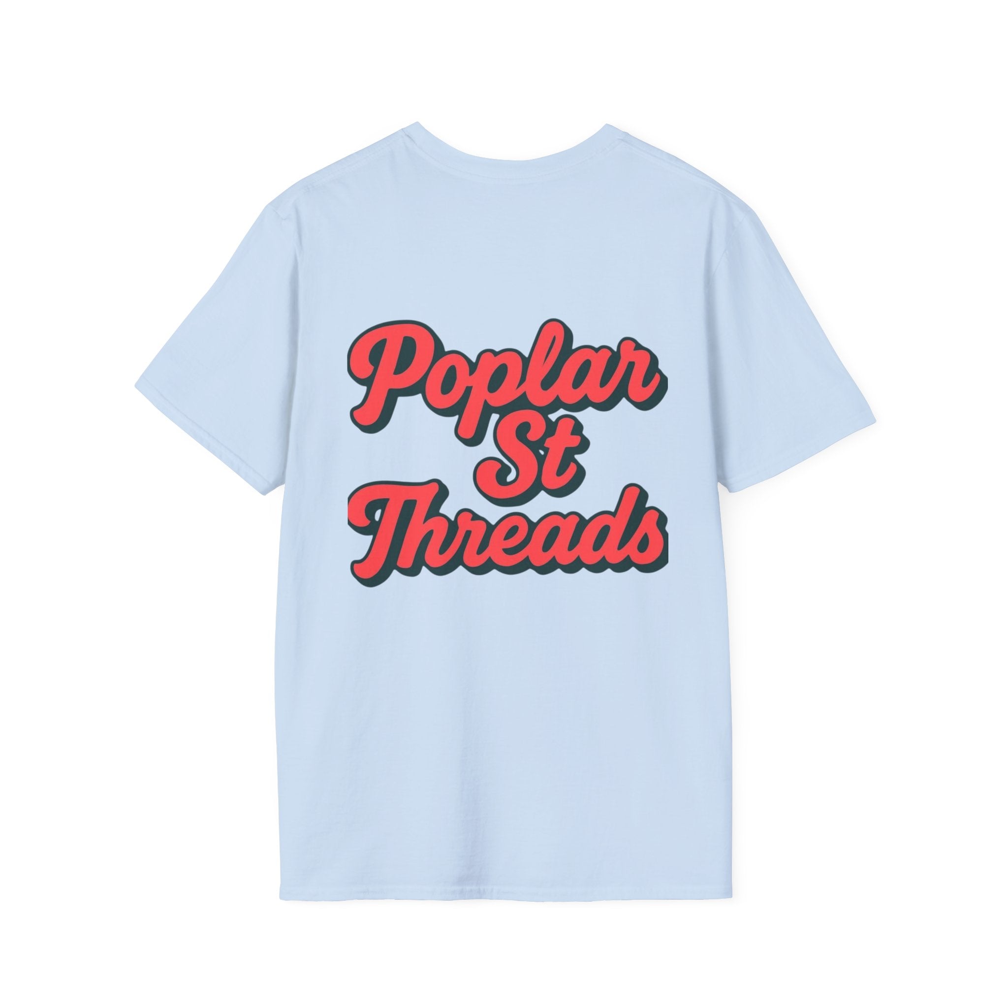 Retro Script T-Shirt — "Poplar St Threads" Graphic Tee