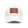 Leather Patch Dad Hat — "Poplar ST Threads" Embroidered Rectangle Cap