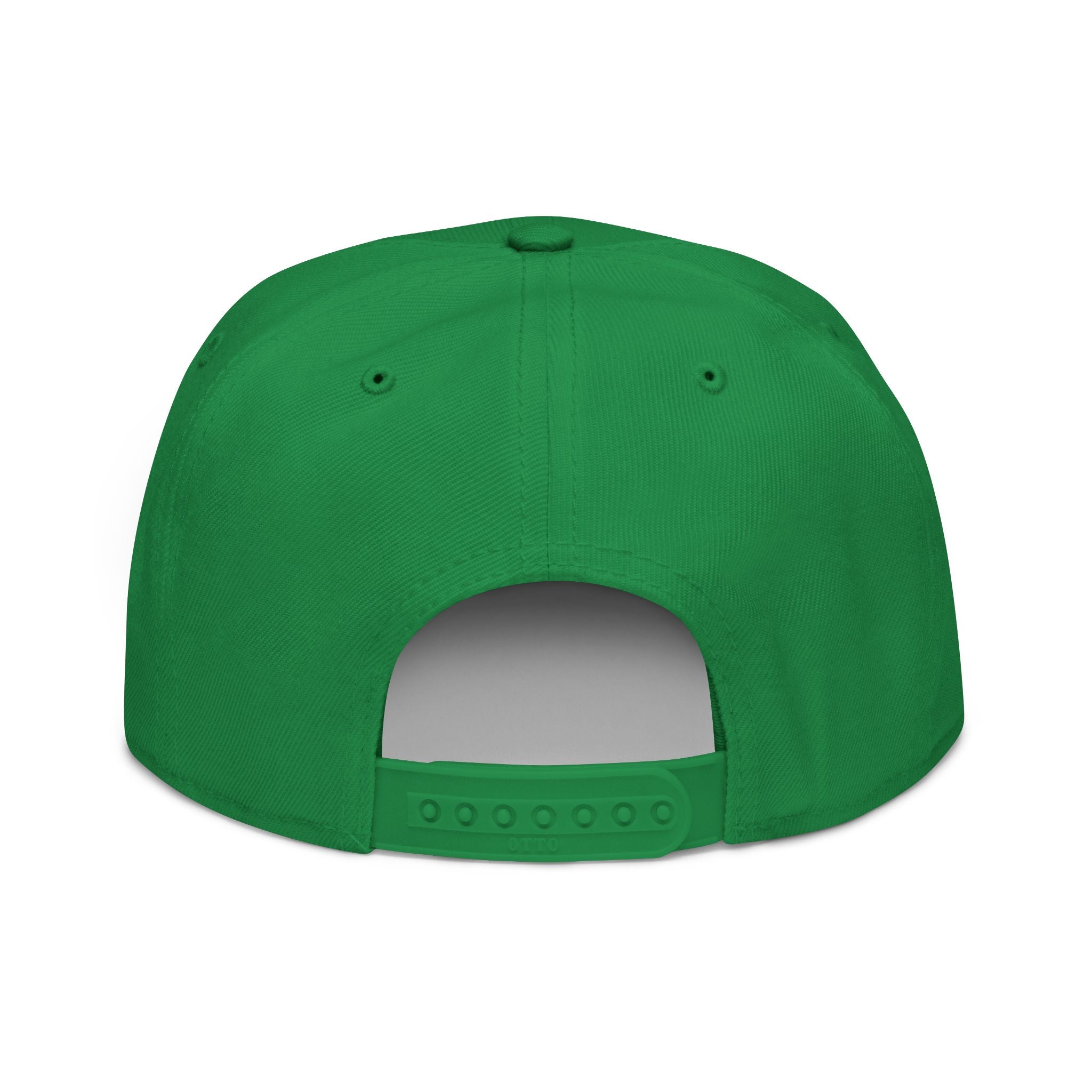 Embroidered Spiral Logo Snapback Hat — Black & Charcoal Flat-Brim Cap