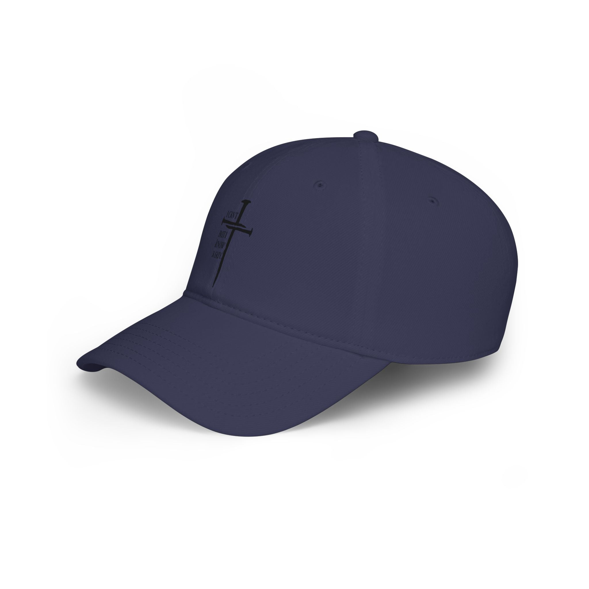 Christian Cross Baseball Cap — "I Am Not a Rock" Minimal Faith Hat