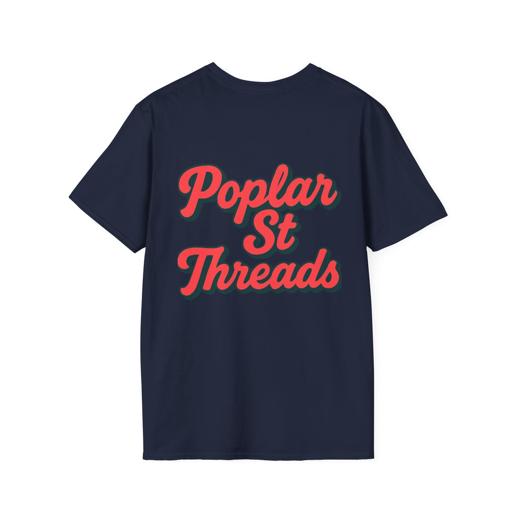 Retro Script T-Shirt — "Poplar St Threads" Graphic Tee