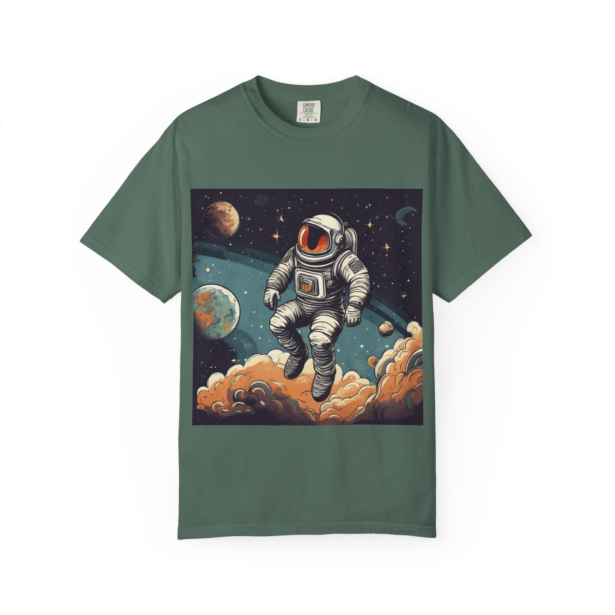 Astronaut Space Art T-Shirt — Vintage Cosmic Explorer Tee