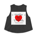 Poplar St. Threads Heart Logo Crop Top — Women's Casual Graphic Tank